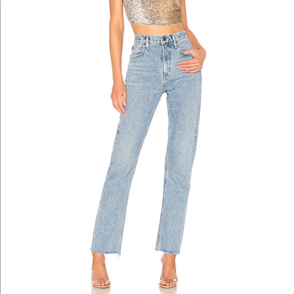 AGOLDE Cherie High Rise Straight Denim Jeans
